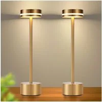 Nettlife LED Tischleuchte Drahtlose Batterie Nachttischlampe Dimmbar USB-C-Akku Touch-Lampe, Touch Dimmbar, LED fest integriert, Modern Tischlampe für Schlafzimmer Esszimmer Büro