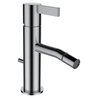 LAUFEN Bidetarmatur Kartell LAUFEN Festauslauf Ausladung 110 mm ohne Ablaufventil PVD Edelstahl gebü H3413310901031