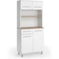 Vicco Küchenbuffet Pure, Weiß/Artisan-Eiche, 80.2 x 177 cm (1-St)