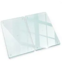 Tulup Schneidebrett Transparent Küchenbrett Servierbretter, (2-St), Gummifüße