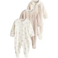 Next Schlafoverall Bestickte Baby-Schlafanzüge, 3er-Pack (3-tlg)