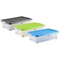 axentia Aufbewahrungsbox Unterbettroller, 60 x 40 x 18 cm, 28 l 235878 (1 St)