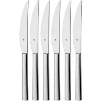 WMF Steakmesser Nuova (6 Stück), solide Monobloc Steakmesser
