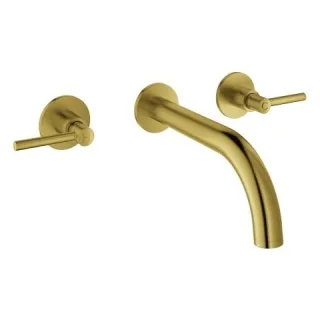 GROHE 3-Loch Waschtischarmatur Atrio 20662 FMS Hebelgriff cool sunrise gebürstet, 20662GN0 20662GN0