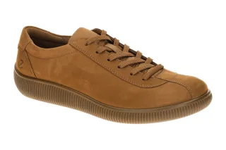 Ecco 53775402034 Herren Sneakers camel Nubuck Leder G-Weite flexibel PU-Laufs...