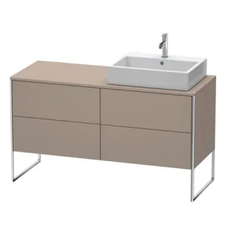 Duravit XSquare Konsolenwaschtischunterbau bodenstehend Basalt Matt 1400x548x778 mm - XS4923R4343 XS4923R4343