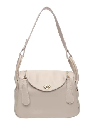 Luisa Vannini Beige Rindsledertasche