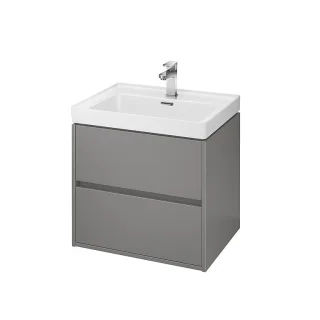 Neuesbad Serie 300 Waschtischunterschrank, B:594, T:447, H:533mm, Grau matt 1S924-0081