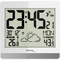 technoline Funkwanduhr WS 8119 (mit Wettervorhersage und Außensender)