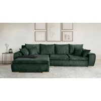 Home affaire Ecksofa Katja L-Form, B: 325 cm - OTTO. Verlässliche Qualität., Bettfunktion, Bettkasten & 4 Zierkissen