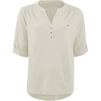 STOOKER WOMEN 3/4-Arm-Shirt MARIE T-Shirt 3/4 - Arm Regular Fit Slub Yarn Baumwolle Henley Shirt Knopfleiste für Damen