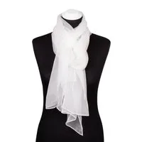 Seidenschal Seidenschal Halstuch Schal Chiffon Naturweiß