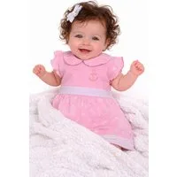 La Bortini Druckkleid Jerseykleid Kleid für Baby und Kinder in Rosa mit Anker Sommerkleid sommerlisch, weich, gemustert, 44 50 56 62 68 74 80 86 92 98 104