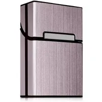 kwmobile Tabakbeutel Zigarettenetui Zigarettenbox Hülle für Zigaretten (1-tlg), aus Aluminium mit Magnetverschluss