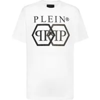 PHILIPP PLEIN T-Shirt Hexagon Mit Schmucksteinen