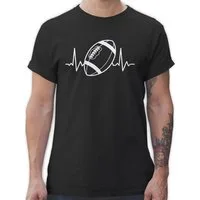 Shirtracer T-Shirt Football Herzschlag - weiß American Football NFL