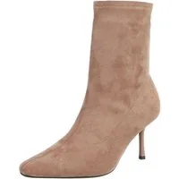 Ital-Design Damen Stiefelette mit High Heel und Sockendesign High-Heel-Stiefelette (92214113) Pfennig-/Stilettoabsatz Stiefeletten in Hellbraun
