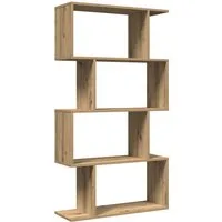 vidaXL Bücherregal Raumteiler-Bücherregal 4 Böden Artisan-Eiche 70x24x129 cm, 1-tlg.