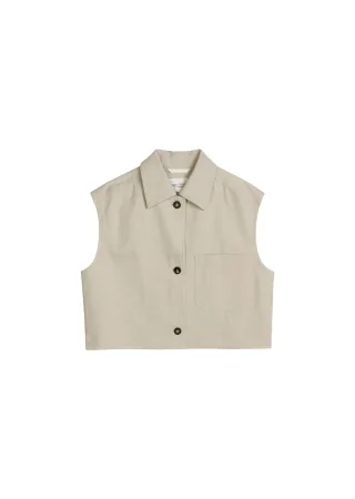Marc OPolo Casual - MTCWI_Indoor Vests Linen Beige - Gr. - 36