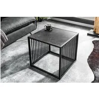 riess-ambiente Beistelltisch ARCHITECTURE 40cm graphit / schwarz (Einzelartikel, 1-St), Wohnzimmer · Marmor-Optik · Metall · Industrial Design