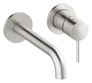 Damixa Merkur Waschtischarmatur Unterputz Griff rechts - 180 mm, Stahl PVD, 146264600 146264600