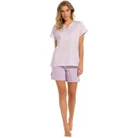 Pastunette Schlafanzug Modischer Damen Shorty Pyjama kurz (2 tlg) Baumwolle