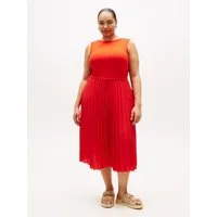 Tommy Hilfiger Curve Sommerkleid CRV 5X2 SLASH-NK MIX MEDIA DRS in großen Größen