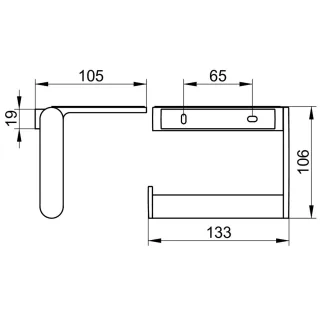 Keuco Toilettenpapierhalter Plan 14973, mit Ablage, verchromt, 14973010000 14973010000