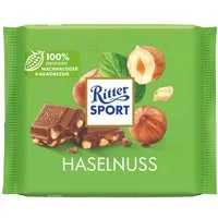 Ritter SPORT Schokolade, Ritter Sport Haselnuss Vollmilchschokolade mit Haselnuss Tafel 100g