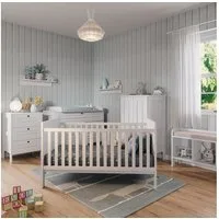 VitaliSpa® Babybett Ajaton, Weiß, 144.4 x 83 cm, 1-tlg.