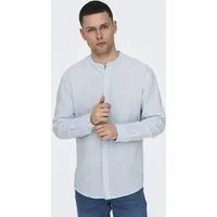 ONLY & SONS Langarmhemd ONSCAIDEN LS MAO STRIPE LINEN SHIRT NOOS