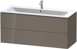 Duravit L-Cube Waschtischunterbau wandhängend Flanell Grau Hochglanz 1220x481x550 mm - LC624308989 LC624308989