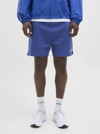 JACK&JONES - JPSTKARL UNION SWEAT SHORTS LNG SN beaucoup blue - Gr. - L