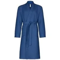 Taubert Bademantel Spa Thalasso, Baumwolle, zwei Taschen, Bindegürtel, mit Bindegürtel, Herren Kimono-Stil, 120cm, Baumwolle Pique