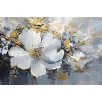 queence Wandbild Golden Flower, Sticker, selbstklebend Wandbild, Bild, Blume, gold, Blume (1 St), selbstklebend, 90x60cm