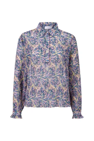 Rich & Royal - printed plissee blouse rose quartz - Gr. - 36