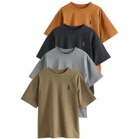 Next T-Shirt Relaxed Fit Kurzarm-T-Shirts, 4er-Pack (4-tlg)