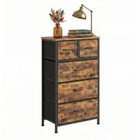 SONGMICS Kommode Schrank mit 3/4/5 Schubladen, Aufbewahrungsschrank, Stahl, MDF, Vliesstoff, für Schlafzimmer