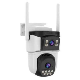 3MP Dual Lens WiFi Security Camera 360° Panorama PTZ Color Night Vision Human Detect IP66 Outdoor Indoor Wireless Survei