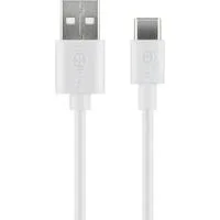 USB 2.0 Kabel, USB-A Stecker > USB-C Stecker weiß, 2 Meter