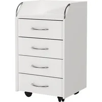 Vicco Rollcontainer Gwendolyn, Weiß, 40 x 36 cm mit 4 Schubladen, (1 St)
