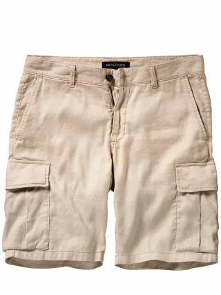 Mey & Edlich Herren Scouting-Shorts Beige 52 % Leinen, 45 % Baumwolle, 3 % Elasthan