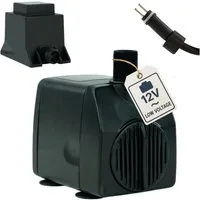 KERRY Springbrunnenpumpe Wasserspiel-Pumpe 12 V – 750 L/H, nur 11 Watt, 7m Kabel, extrem leise (3-tlg)
