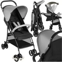 tectake Kombi-Kinderwagen Buggy-Kinderwagen, klappbar, mit 5-Punkt-Gurt, Bremse und Schutzbügel