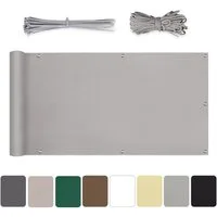 Sekey Balkonsichtschutz Balkon Sichtschutz 90x500cm Balkonabdeckung Sichtschutz Garten 90 hoch 100% Privatsphäre, Reißfest, 95% UV-beständig, Wetterfest
