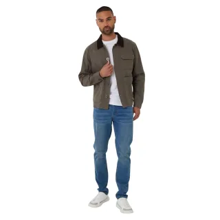 Threadbare - Utility Jacke für Herren, Kord (Khakigrün)