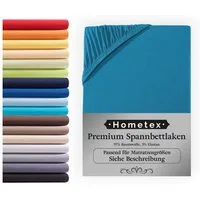 Hometex Premium Textiles Spannbettlaken Premium Boxspringbett Spannbetttuch ideal für Wasserbett und Matratzen, Jersey, Gummizug: Rundumgummizug, Spannbettlaken Premium Qualität 190 g/m², Gekämmte Baumwolle