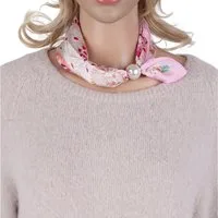 MIRROSI Nickituch Schmales Halstuch mit magnetischem Clip, Damen Halstuch deal für Frühling,Sommer, Herbst