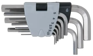 KS Tools EDELSTAHL Innen6kant-Winkelstiftschlüssel-Satz, 9-tlg - 964.0320