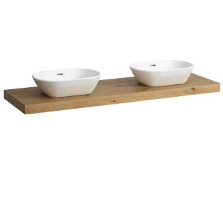 Laufen Waschtisch-Platte LANI 495x1570x65 mit Aussschnitt links und rechts H4046941122671